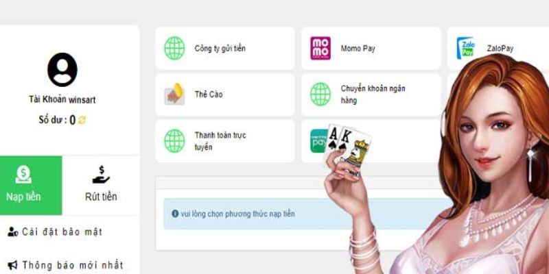 Đa dạng cách nạp tiền 99OK người chơi có thể dùng