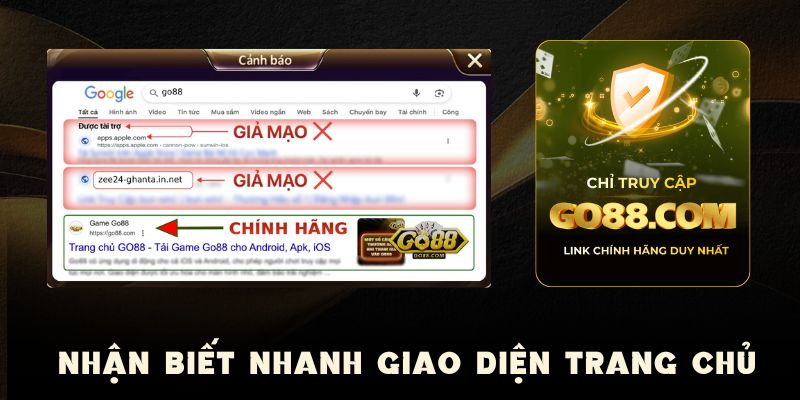 Thủ thuật so sánh website GO88 thật và web fake